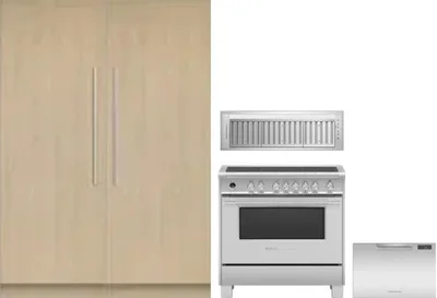 5 Piece Package Includes Refrigerator, Freezer, Range, Hood And Dishwasher